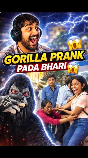gorilla prank gone wrong 🦍😭 #publicreaction #funny #comedy #prank