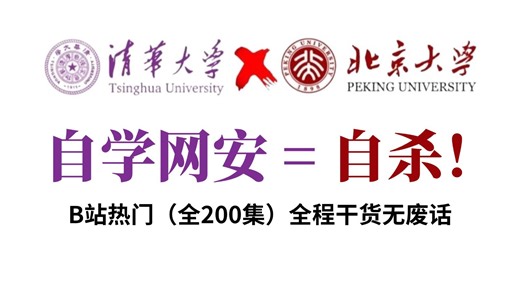 【全200集】自学网安能救一个是一个！2026最细自学网络安全/web渗透/黑客全套教程，看完就会网络攻防！别再走弯路了，从0基础小白到技术大神只要这套就够了！