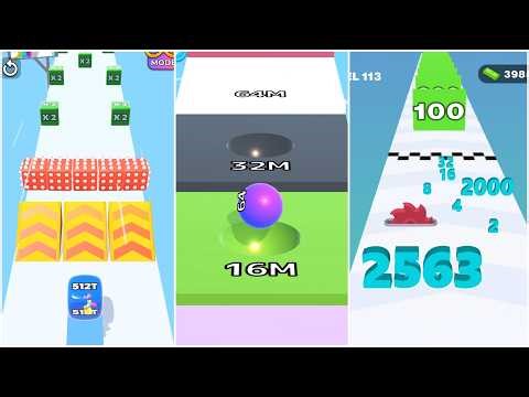 IUltimate 2048 Battle! Jelly Run 4096e vs Ball Run Infinity 2048K vs Number Run 6.4K 🚀