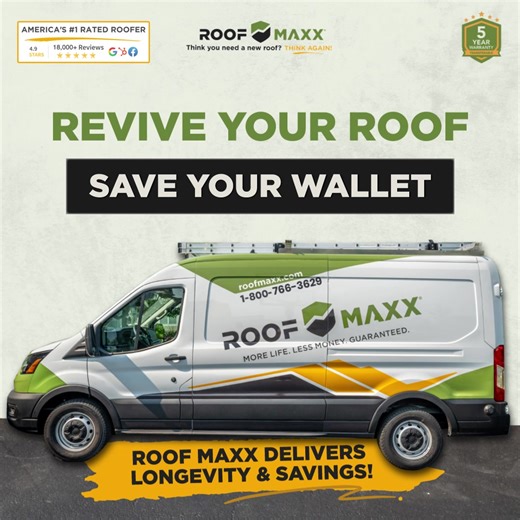 Don’t replace your roof, Roof Maxx it! Our plant-based, eco-friendly solution protects your asphalt shingles, adding up to 15 years of life to your roof. 🛡️ With over 16,000 stellar reviews and up to 80% savings over traditional roof replacement, now’s the time to see if YOUR home qualifies! 🤯 | Roof Maxx