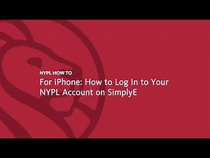 For iPhone: How to Log In to Your NYPL Account on SimplyE