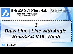 BricsCAD V19 Tutorial 2: How to draw Line & Line with Angle in BricsCAD | Hindi Beginners Tutorials