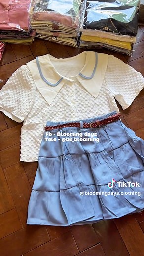 Baby Blue Set 🫐🦕 #myanmartiktok🇲🇲🇲🇲 #blue #fypシ゚viral #အိမ်ရောက်ငွေချေနဲ့ပို့ပေးပါတယ် #ootd