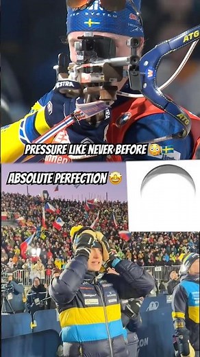 Flawless Final Shooting 🇸🇪 — The Reaction Says It All 😱 #biathlon #olympics