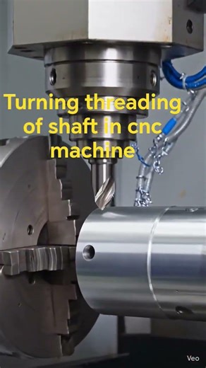 machining turning threading of shaft in cnc machine #machinist #machinistjobs #turning #cnc