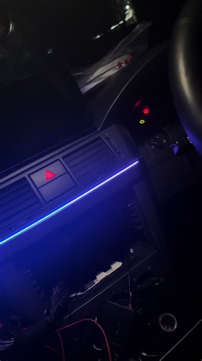 Ambient lighting kit fitting coming along nicely ! #ambientlighting #lights #carmods #carlovers #fyp