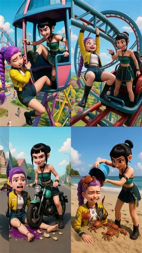 Rumi And Zoey (Ghost Coming Out From Tv) - KPop Demon Hunters