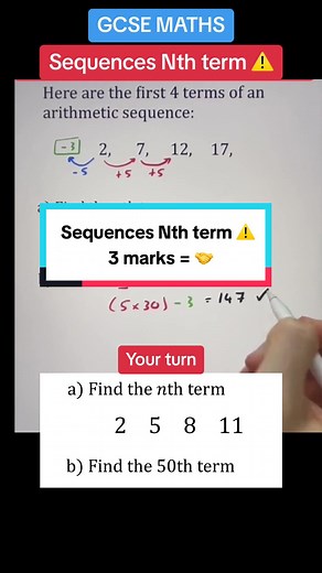Understanding Sequences: Finding End and 30th Term