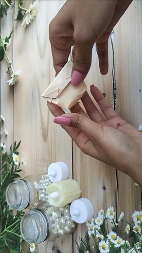 Origami Mini Pot Plant | Simple and Beautiful Paper Pot Craft DIY 🌿Paper Flower Pot #homedecor