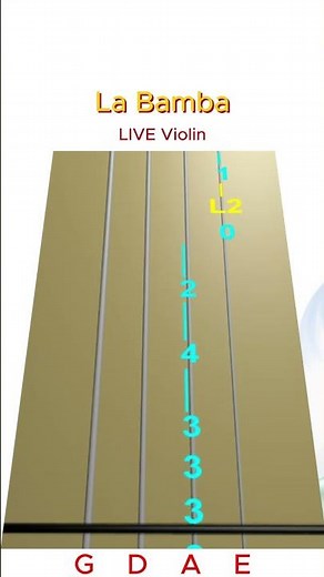LA BAMBA 🎉 — Animated Violin TAB | Violin Tutorial & Play Along