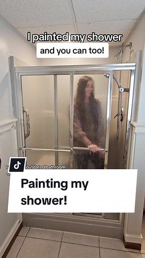 Painting Shower and Doors for a DIY Home Bathroom Renovation
