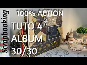 SCRAPBOOKING, tutorial four of the album, 30 by 30, 100% action, easy and quick to make