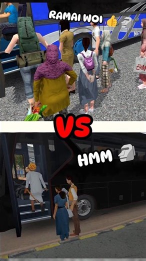 PENUMPANG DI BUSSID VS BASSUN🗿👍#ets2 #truk #bus