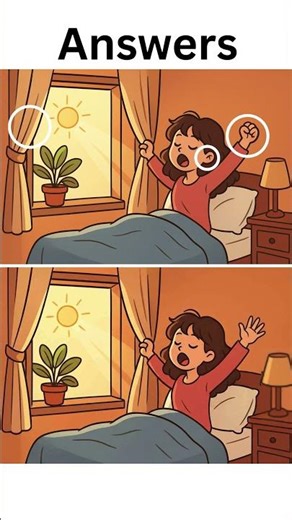 Find 3 Error | Girl Just Woke Up from Bed #brainteaser