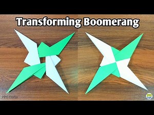 How To Make a Paper Transforming Boomerang "Easy-Origami" | DIY Paper Transforming Ninja Boomerang