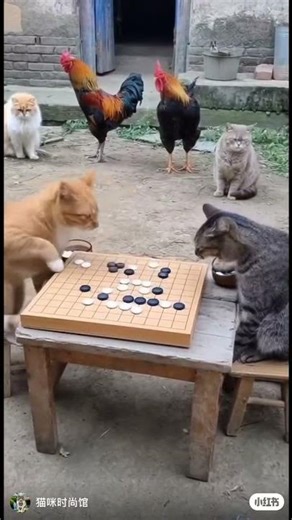 Two Angry Cats Battling for Territory 😂🐾