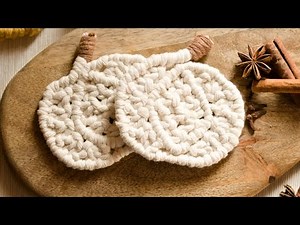 How to Make Easy Macrame Pumpkin Coaster Tutorial