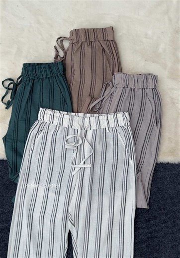 Stylish Striped Linen Trousers for Men