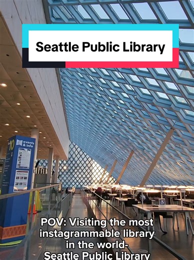 Seattle Public Library is the world's 🌏 most instagrammable library 📚 #library #seattle #pnw #washingtonstate #books
