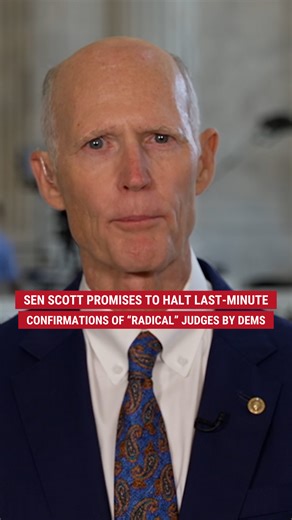 STANDING UNITED: Florida Senator Rick Scott says his fellow Republicans need to be a “brick wall” to block what President-elect Trump calls “radical left judges” from being appointed before Democrats lose control of the Senate in January. | Fox News