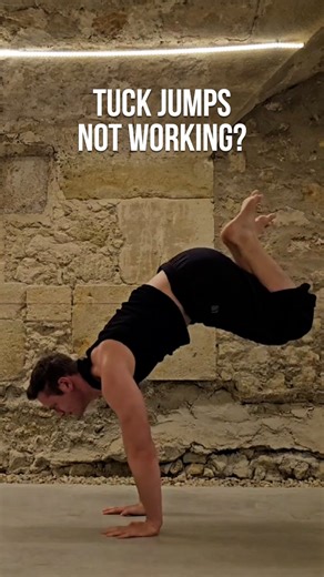 Handstand Factory on Instagram: "Struggling with tuck jump to handstand no matter what cues you try or how hard you commit?⁠ ⁠ It could just be a capacity shortcoming and here's a way to test it! We like to use Wall Tuck Slides and Freestanding Negative Tuck Press Downs to determine if your shoulders have the capacity to stay in flexion when doing this entry.⁠ ⁠ If you find it difficult to maintain your shoulder position as you pull your legs into the tuck in either drill, then this could be the