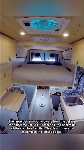 Automated Elevator Bed in a Custom Camper Van