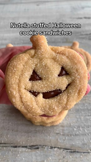 Nutella Stuffed Halloween Cookie Sandwiches Recipe