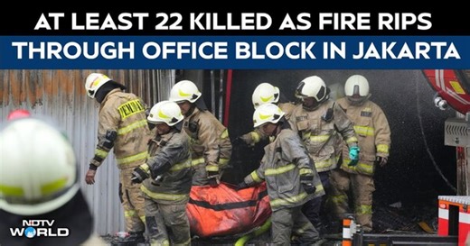 Jakarta Fire News | Fire Breaks Out In Office Building In Indonesia's Jakarta, Killing At Least 22