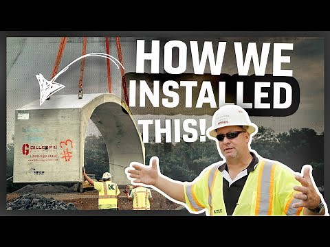 Watch Our Team Install This MASSIVE Precast CON/SPAN Arch Culvert in Shippensburg, PA