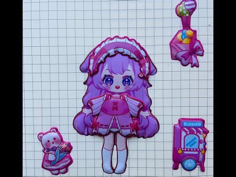 DIY Anime Stickers Collection 🌸 Kawaii Style #asmr #DIY #anime #sticker #paper