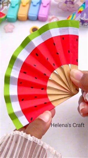 🤩 DIY Paper Fan #diy #shorts #craft #helenascraft #diyideas