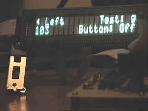 Panasonic EVQ-WTEF2515B Rotary Encoder+ Noritake VFD 20x2 Test