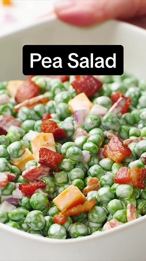 Classic Pea Salad Recipe with Bacon in 15 Minutes