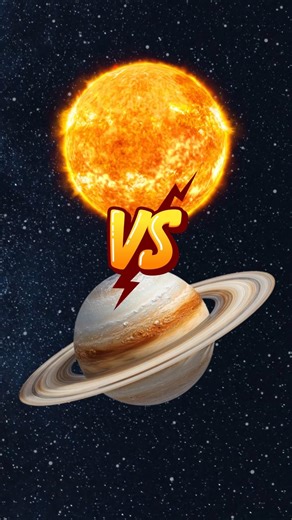 Sun🌞 vs 🪐Saturn — The Giant Battle No One Expected! 🌞💥🔥 #fyp #vs #battle #sun #saturn #space