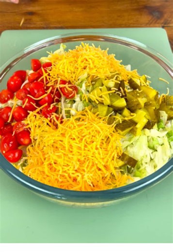 Old school pasta salad #dinner #fyp