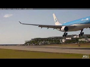 KLM KL729 Arriving St Maarten (SXM) from Amsterdam (AMS) 01/22/2023