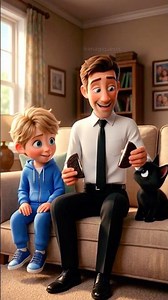 🙀Kitten Takes Boys Cookie, Dad Shares Cookie❤️