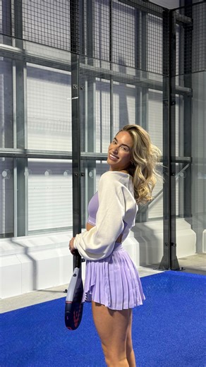 Victoria Goulbourne on Instagram: "Did someone say Padel Pros? 💜✨🎾 (not quite) But wow it’s addictive and we’re obsessed 😅 It’s so easy to search, book courts and join matches with @playtomic 🎾 just download the app and you can filter and search for courts and matches around your area! ad See you on the court !! #bookedwithplaytomic"