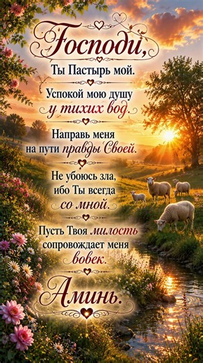 Господь — Пастырь мой Молитва о покое и защите