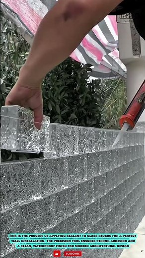 Glass Wall Sealant Tool: Perfect Transparent Block Installation Process #innovationtools