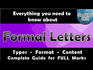 Formal Letters - How to attempt || Format || Content Writing || Quick tips - English