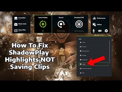 How to fix Shadowplay not Saving / Recording clips