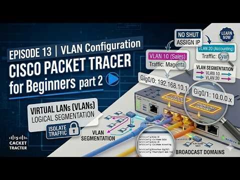 VLAN Configuration | Episode 13 | Cisco Packet Tracer for Beginners