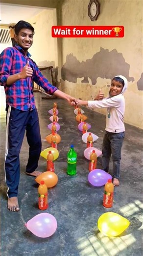 bottle collect and balloon 🎈 popping chellenge #shorts #gaming #challenge