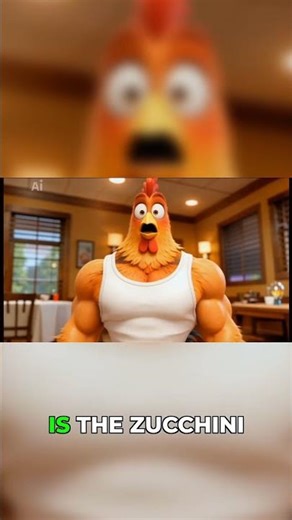 Muscular Chicken vs Vegetables Exposed #humor #shorts
