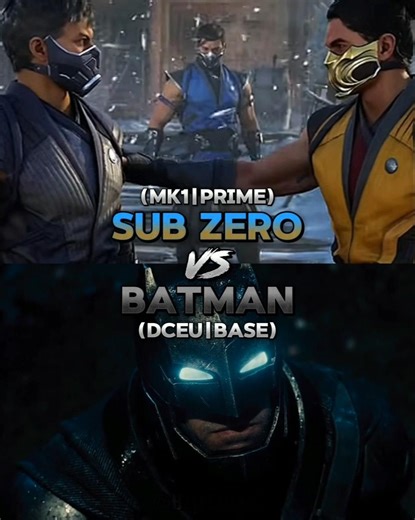 Batman (dceu) vs Sub Zero #batman #vs #subzero #battle #rek #fpyシ #mortalkombat1