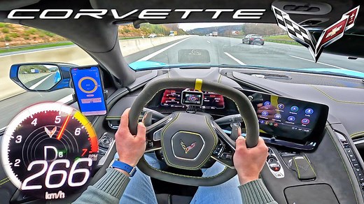 2023 Corvette C8 – 6.2L V8 Pushed to the Limit on the Autobahn! 🚀