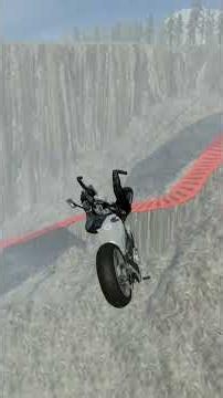 Bridge testing at certain speeds with a motorcycle 🏍️ - BeamNG.drive