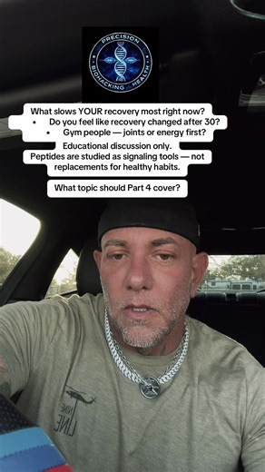 Part 3 of my peptide education series. BPC-157 is one of the most discussed compounds in recovery and wellness conversations — but most people misunderstand why. This video breaks down the biology behind the discussion. Education only. Not medical advice. 👇 Question for you: What slows your recovery the most right now — sleep, stress, or training load? #recoveryscience #wellnesseducation #longevityhealth #humanperformance #biohackingeducation