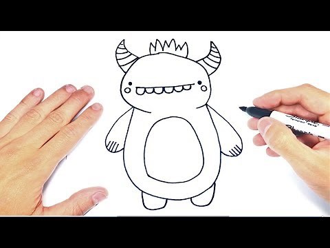 Cómo dibujar un Monstruo Paso a Paso | Dibujo de Monstruo